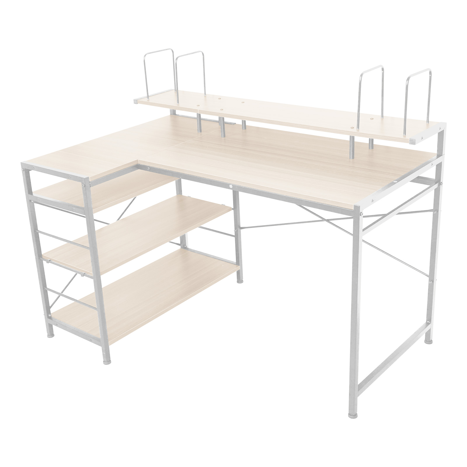 パソコンデスク L字 120cm 収納 ラック ディスプレイ棚 おしゃれ 机