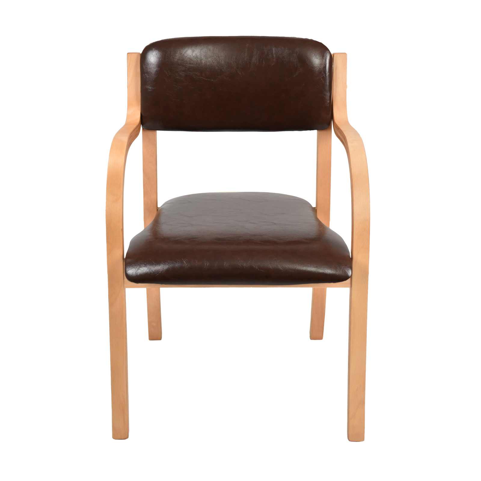 ダイニングチェア 1脚 介護椅子 肘付き 木製 レザー 肘掛け椅子 介護