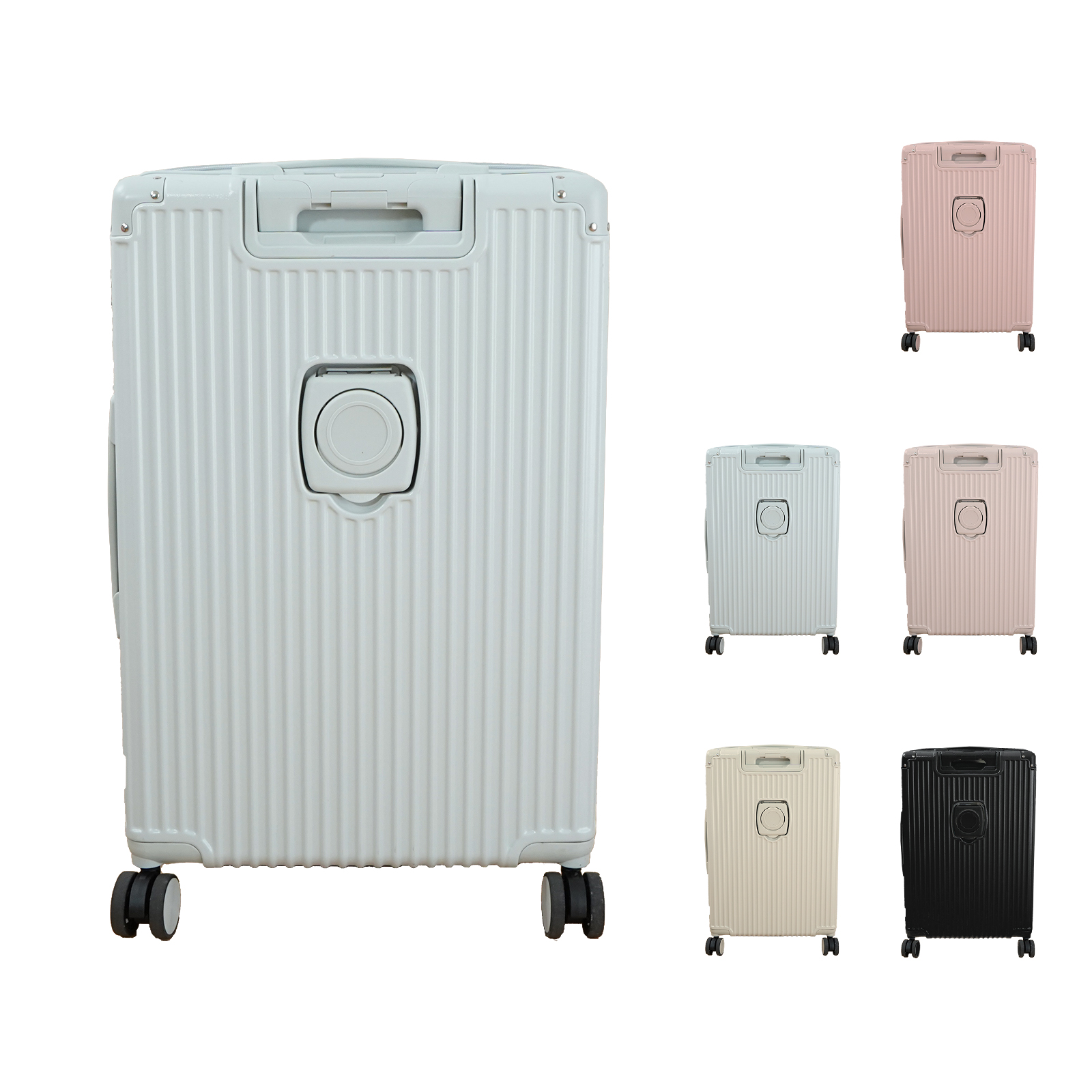 Mサイズ】スーツケース M 軽量 多機能 TSAロック カップホルダー付き