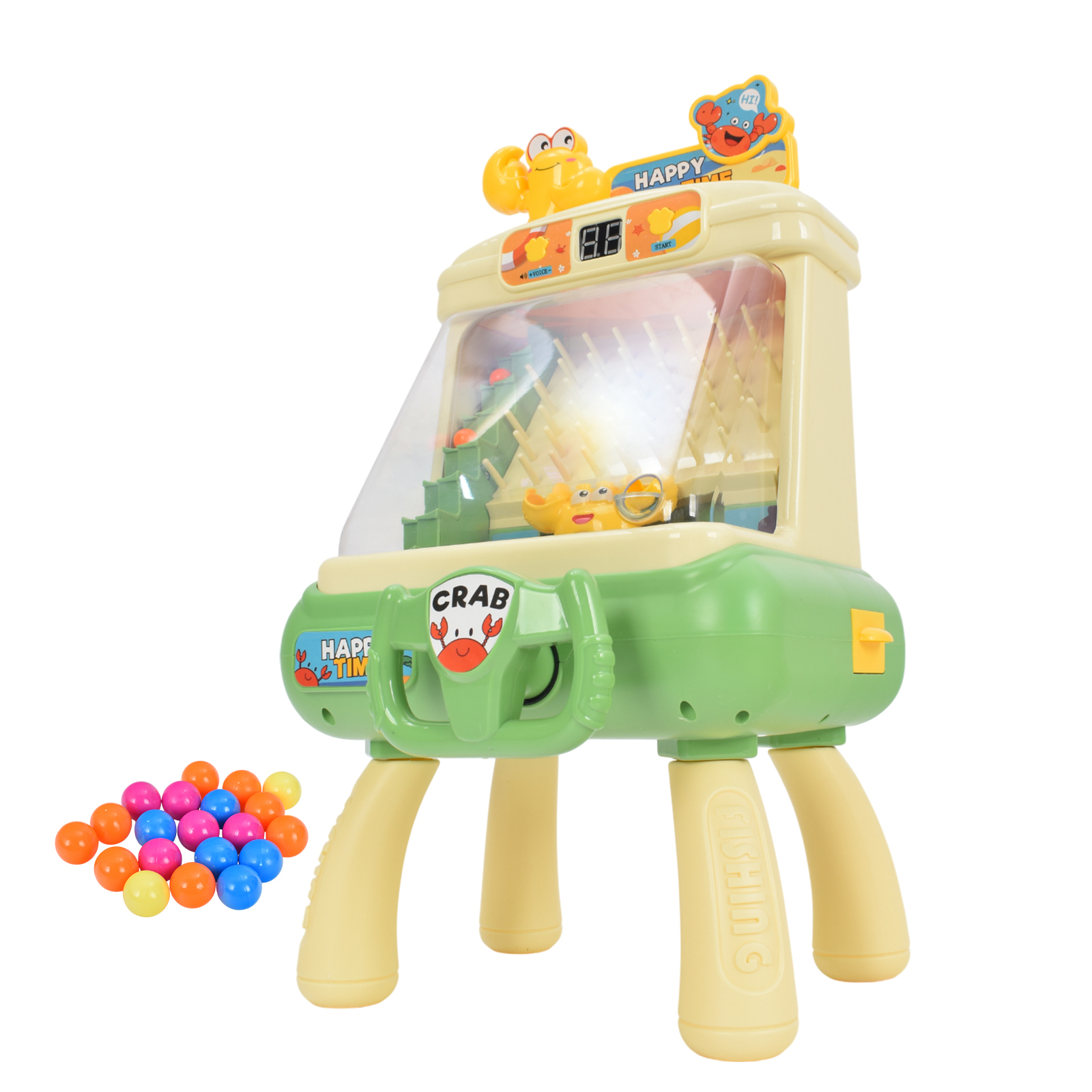 カニキャッチャー ボールキャッチ キャッチゲーム タイムアタック トイ おもちゃ カニ かに ボール プレゼント クリスマス 誕生日 ギフト 子ども  USB充電式