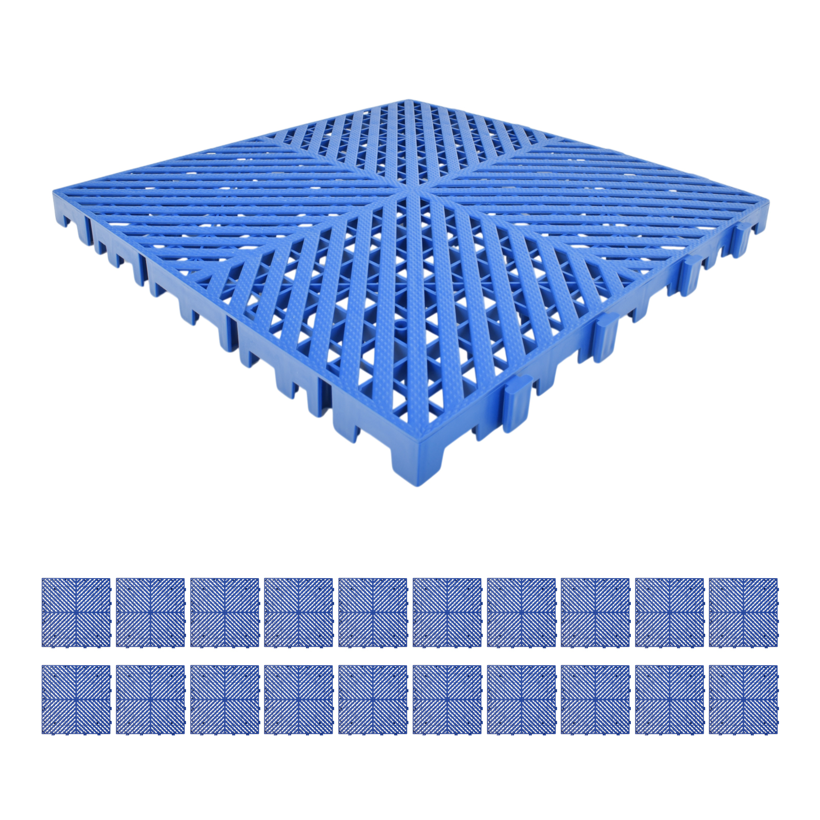 ガレージタイル 同色 20枚 セット フロアタイル 厚さ2.5cm 40cm 頑丈