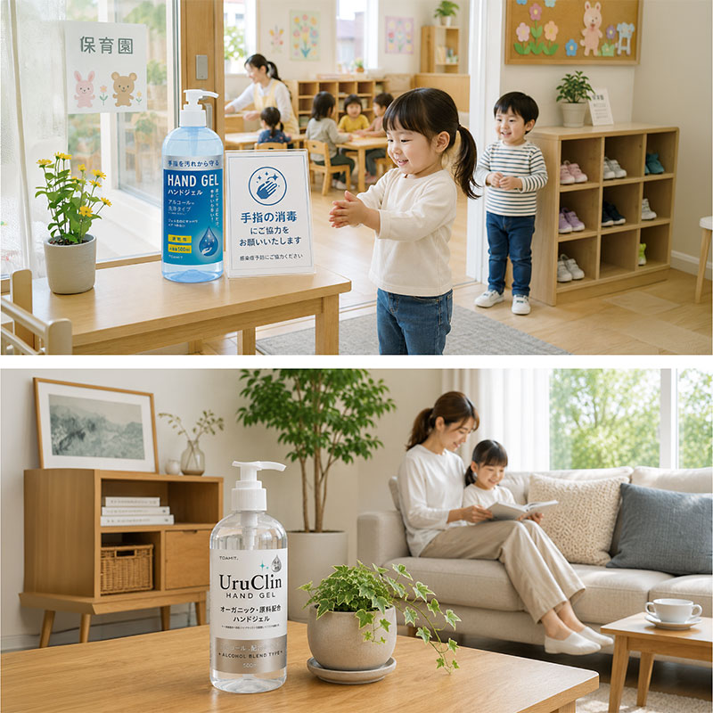 ARTTOWN ハンドジェル アルコール配合 ポンプタイプ 大容量500ml 12本