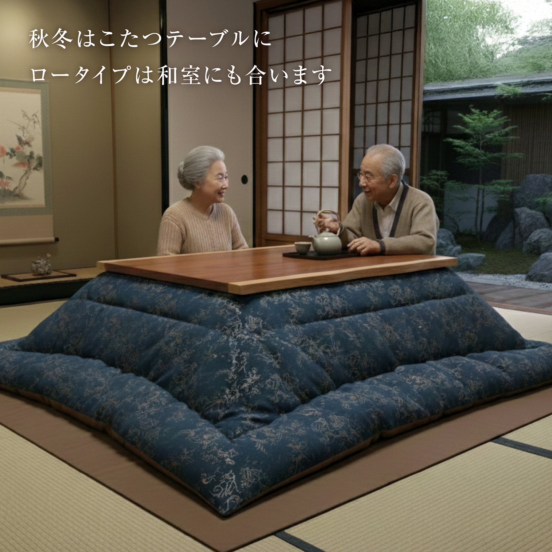 電動昇降式 こたつテーブル 一枚板風 ダイニングこたつ ダイニング 