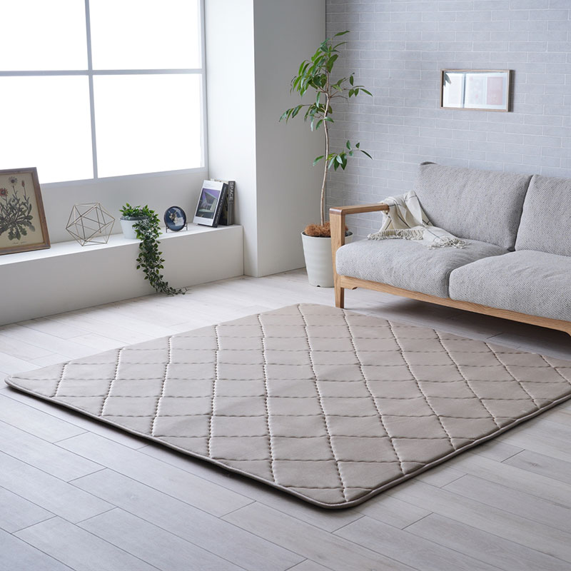 ラグ ラグマット カーペット 185×185cm 正方形 防音 滑り止め 洗える