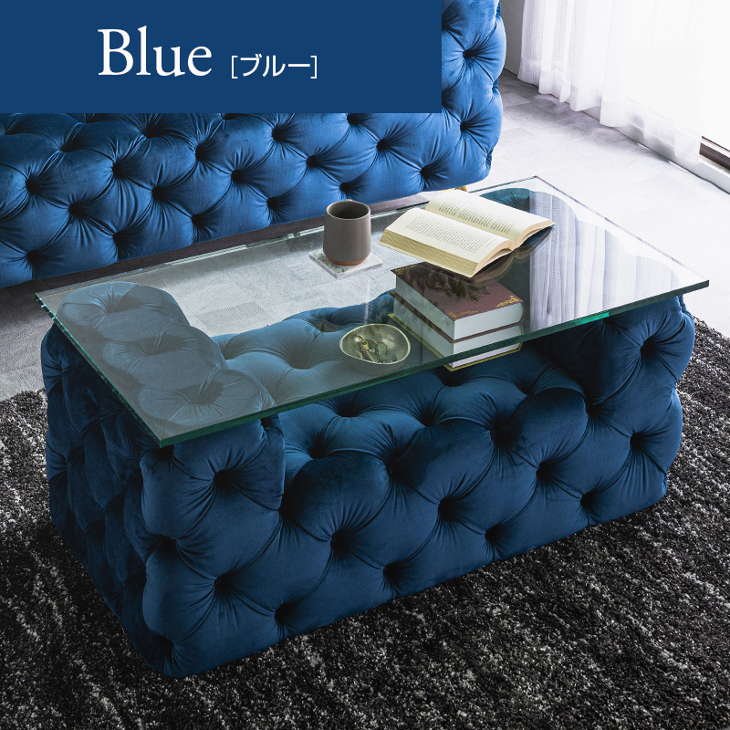 美品 地域限定お届け1000円 強化ガラス センターテーブル ルネセイコウ センターテーブル リビングテーブル ベロア生地 テーブル ガラス