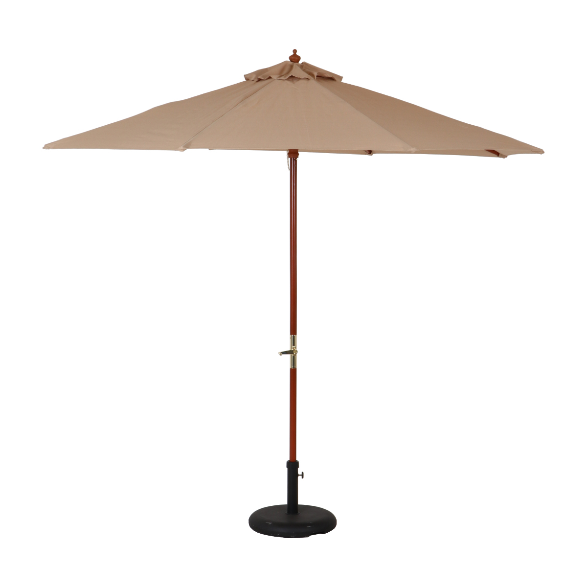 天然木パラソル 単品 270cm 日よけ 日除け UVカット 軽量 木製