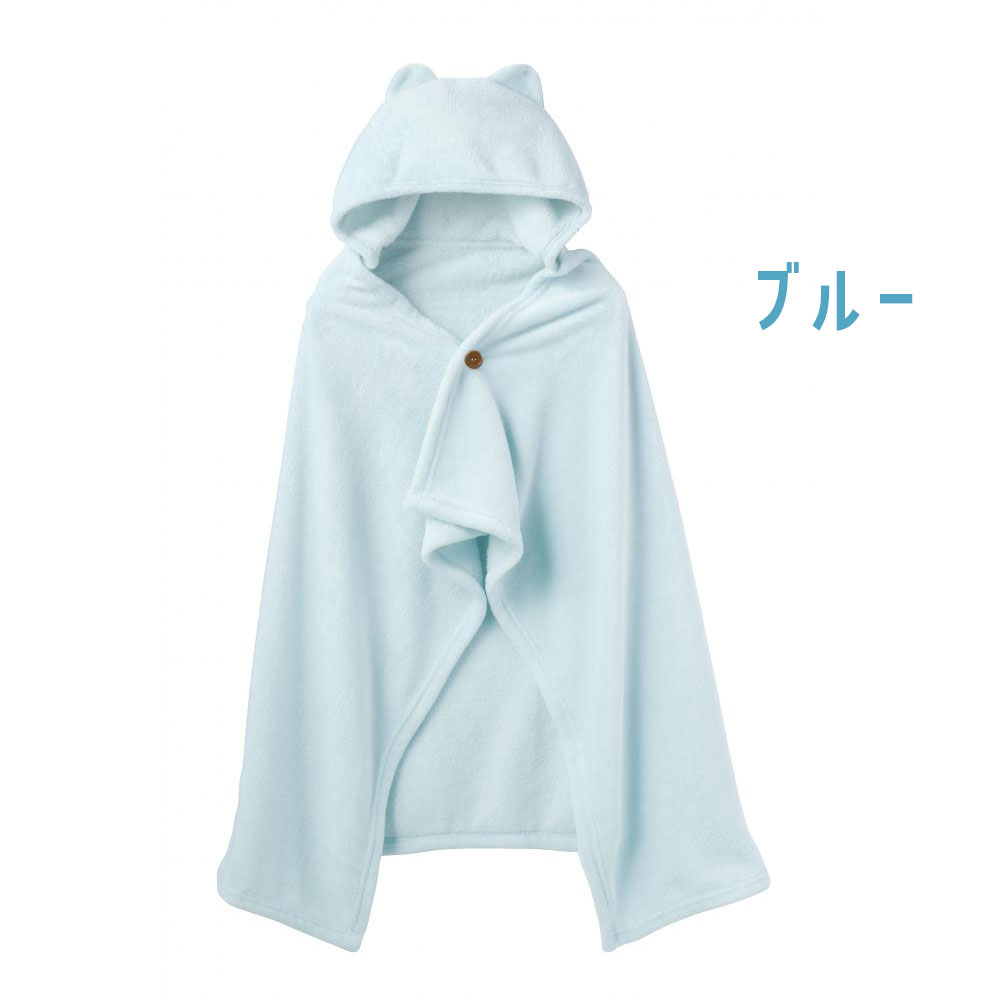 ブランケット 着る 耳付き アニマル くま 可愛い 着る毛布 ルームウェア 着ぐるみ レディース ポンチョ 部屋着 暖かい もこもこ 大人 子ども 爆買 |  | 02