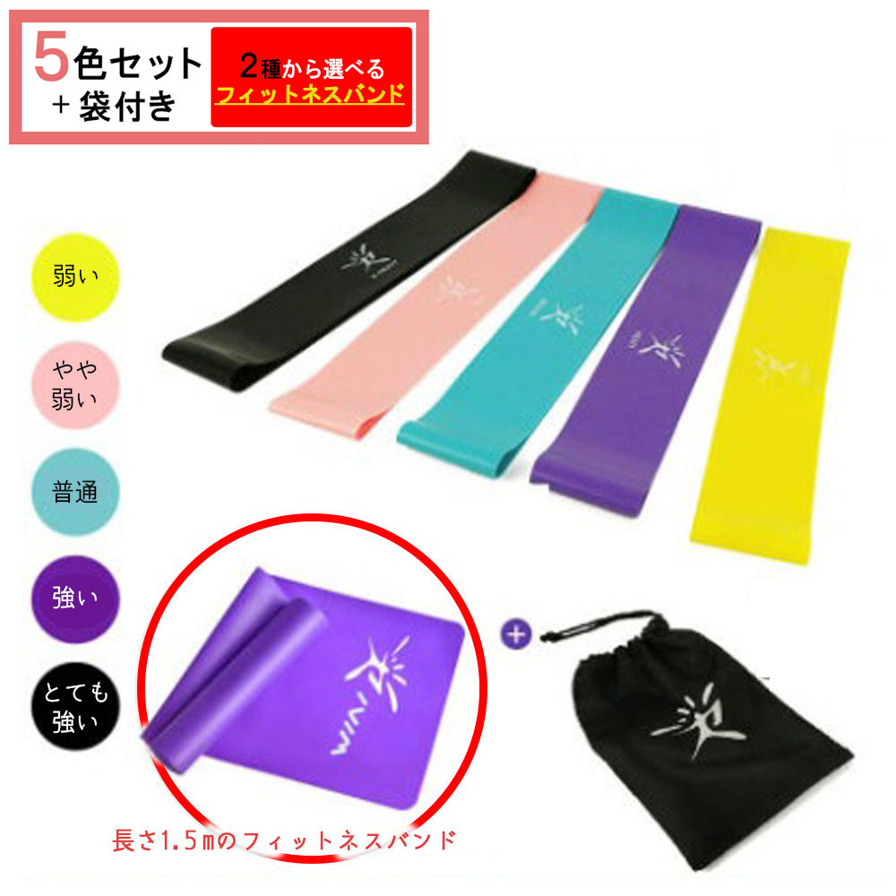 エクササイズバンド トレーニングチューブ フィットネスチューブ ゴムバンド ヨガバンド 強度別5本セット 自宅トレーニング 爆買 |  | 02