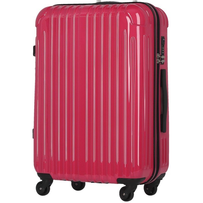 競売 1276 スーツケース ピンク キャリーバッグ Lサイズ 55L 丸型
