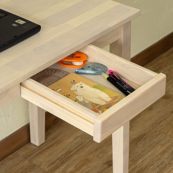 センターテーブル 75×45cm ナチュラル 引き出し付き 木製テーブル 組立