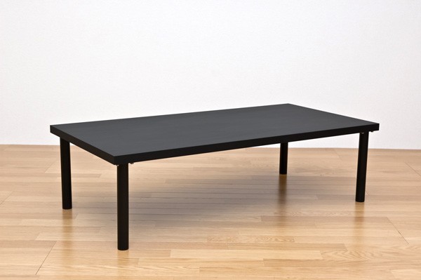 フリーローテーブル(作業台/PCデスク/センターテーブル) 長方形 幅120cm×奥行60cm 天板厚3cm ブラック(黒)〔代引不可〕(代引不可)  :ds-460651:人気おすすめ良品が安い LuckyTail 通販 