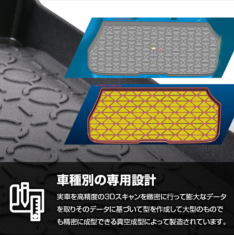 3Dデュアルマット ランドクルーザー 300系 ラバーマット フロアマット ランドクルーザー 300系 3Dラバーマット フロアマット 2列目用 5人/7人