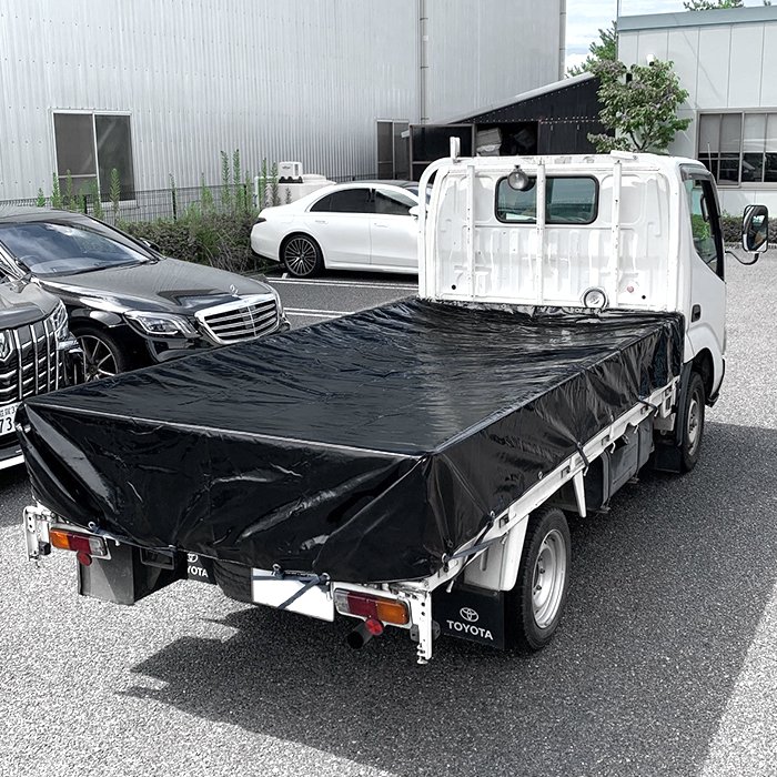 中型トラック 荷台シート サイズ 230×360cm ゴムバンド付き 1.5トン 2トン 1.5t 2t トラック エステル帆布 汎用 防水 荷台 シート 荷台カバー 中型 丈夫 耐久性