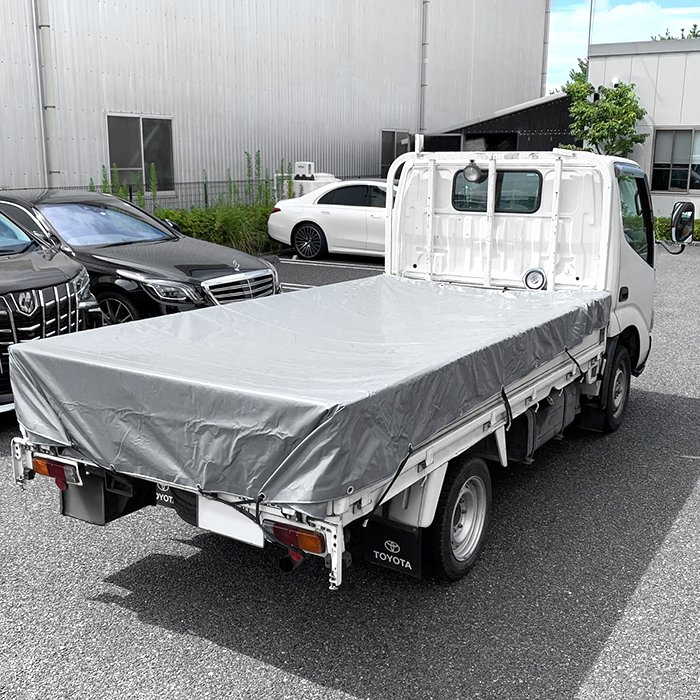 中型トラック 荷台シート サイズ 230×360cm ゴムバンド付き 1.5トン 2トン 1.5t 2t トラック エステル帆布 汎用 防水 荷台 シート 荷台カバー 中型 丈夫 耐久性
