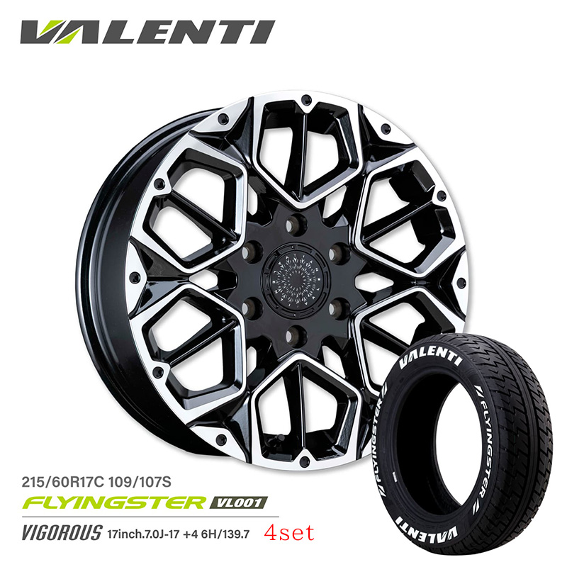 ヴァレンティ（VALENTI） 17インチ 6.5J ホイール タイヤ セット 4本