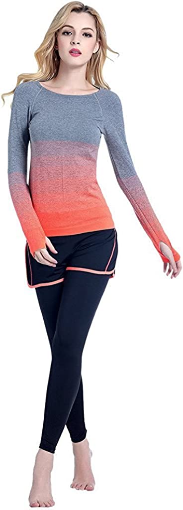 【ジム服】長袖＆ロングスパッツ ジップ トレーンングウェア スポーツウェア ジムウェア ヨガウェア 長袖 トレーニングウェア
