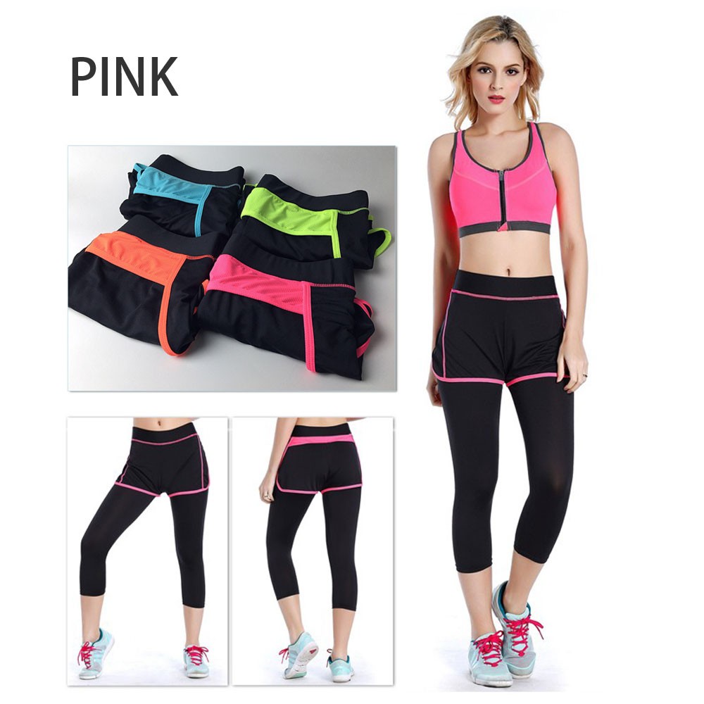 ショートパンツ付きのトレーニングパンツ