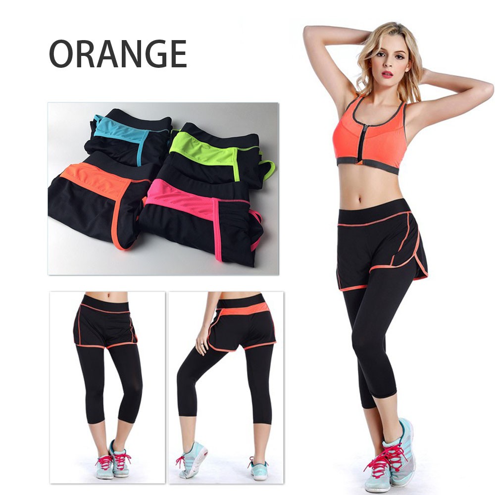 ショートパンツ付きのトレーニングパンツ