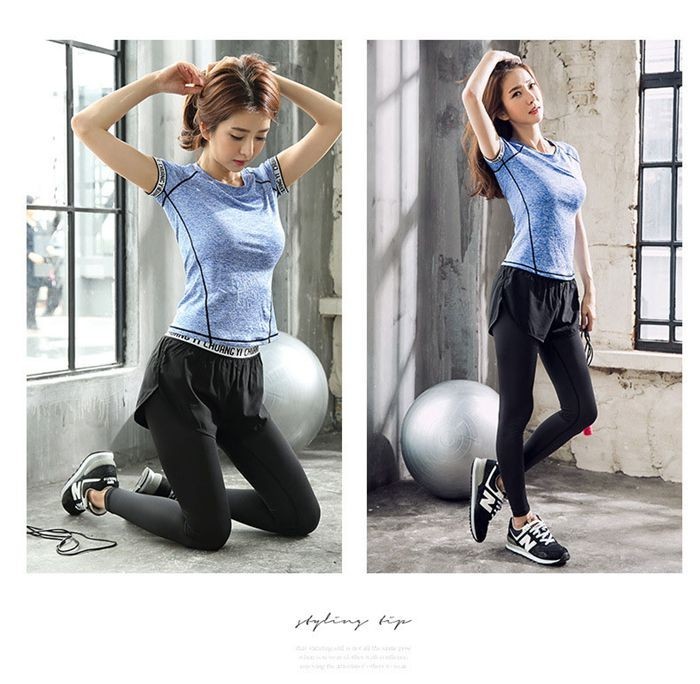 レディース用 スポーツウエア 半袖 フィットネス