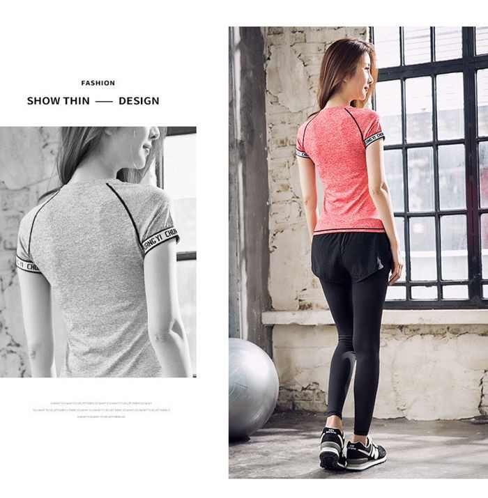 レディース用 スポーツウエア 半袖 フィットネス