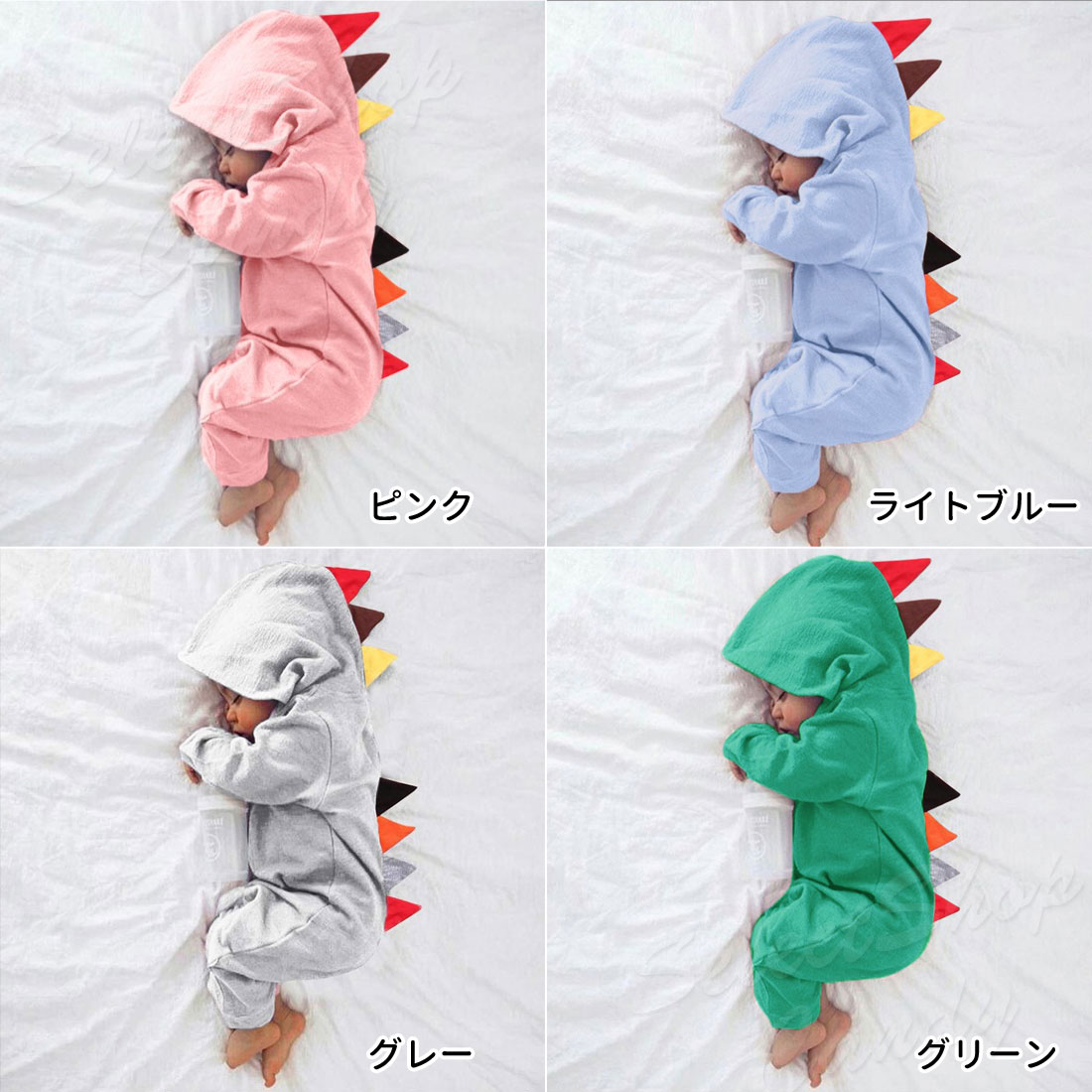 SALE中 ロンパース ベビー服 カバーオール 恐竜 着ぐるみ 長袖 子供服