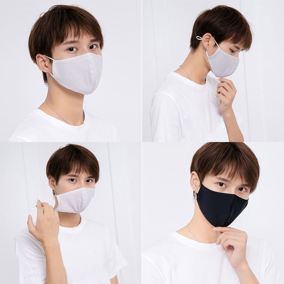 送料無料 3枚入り！冷感マスク 夏用マスク uvカット 吸湿 大人 涼感