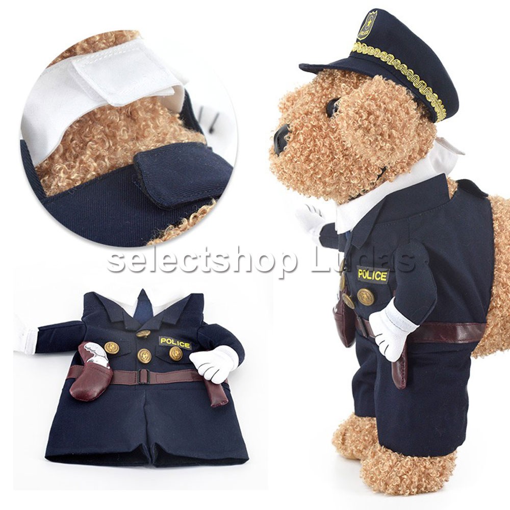 ポリス 警官 警察官 犬服 猫服 小型犬 仮装 二足歩行 コスプレ