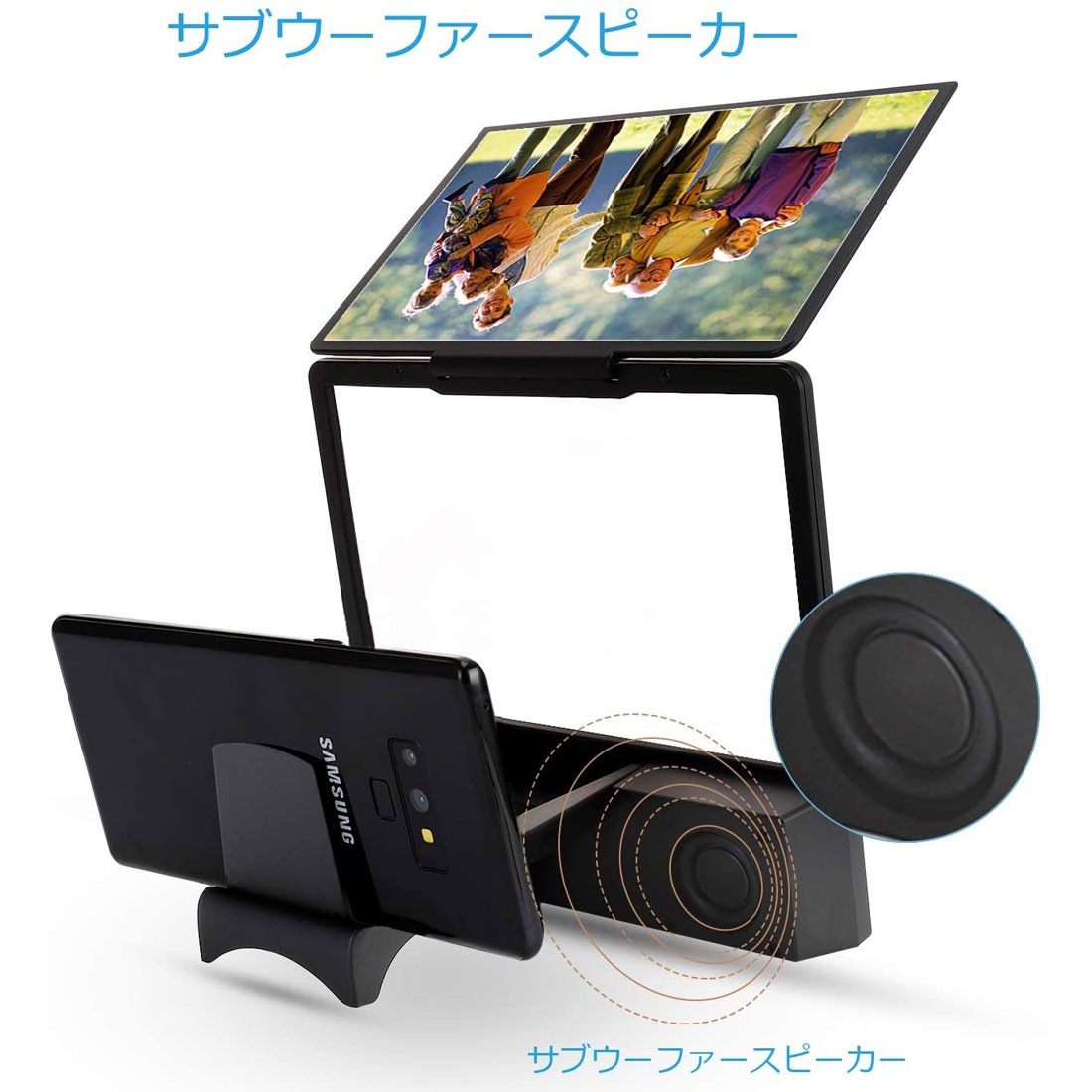 送料無料 スマホ 拡大鏡 Bluetoothスピーカー3D HD携帯電話スクリーン