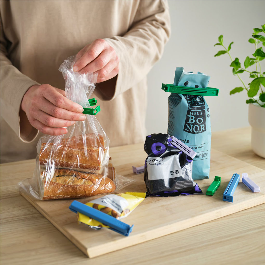 イケア（IKEA） 袋止めクリップ15個セット BEVARA ベヴァーラ キッチン