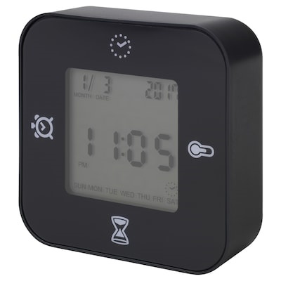 IKEA イケア デジタル時計 置き時計 目覚まし時計 インテリア KLOCKIS クロッキス 時計 温度計 アラーム タイマー LT-017｜ludas｜02