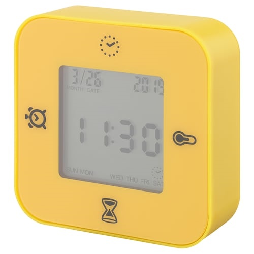 IKEA イケア デジタル時計 置き時計 目覚まし時計 インテリア KLOCKIS クロッキス 時計 温度計 アラーム タイマー LT-017