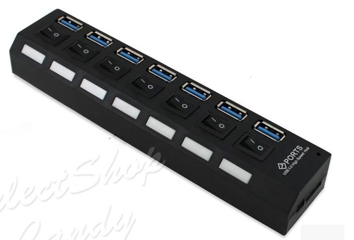 7ポート USBポート USBハブ スマホ ハブ スイッチ付 独立