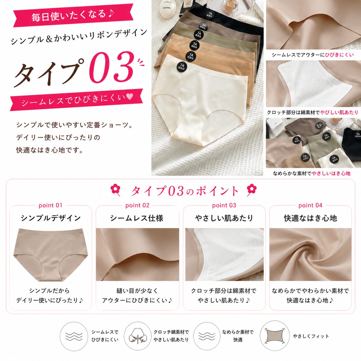 激安福袋!1点あたり166円以下でショーツ単品6点セットが買える。