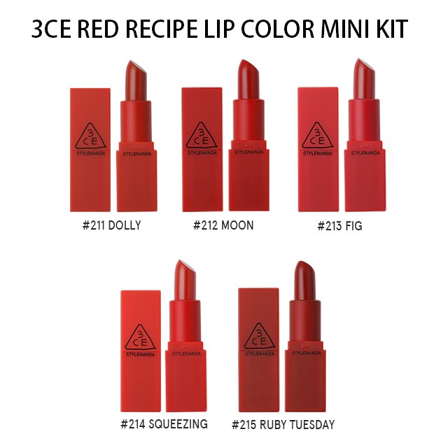 発送日の翌日届く 韓国コスメ リップ 3ce リップ ムード レッド リップ ミニキット 3種類 3ce Mood Red Recipe Lip Color Mini Kit 3ce Mini Red Ludiaplus 通販 Yahoo ショッピング