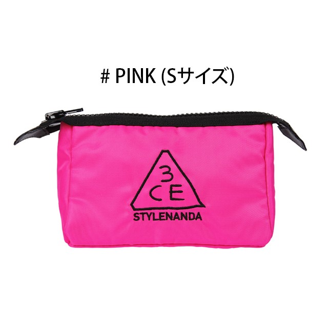 【ポイント5倍UP】韓国コスメ ポーチ 3CE POUCH_SMALL 3CE ポーチ 化粧ポーチ ペンケース 小物入れ ブラック ピンク ...