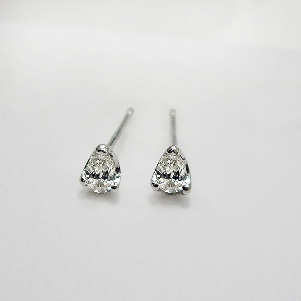 ＊*＊　一粒ダイヤモンド ピアス　K18WG 0.2 キャッチなし ダイヤモンドピアス【完全無色透明Gカラー】K18YG PG WG【0.2ct】ペア
