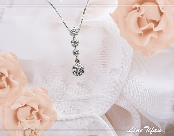 ペンダントネックレス【完全無色透明Fカラー】pt900【0.35ct】一粒