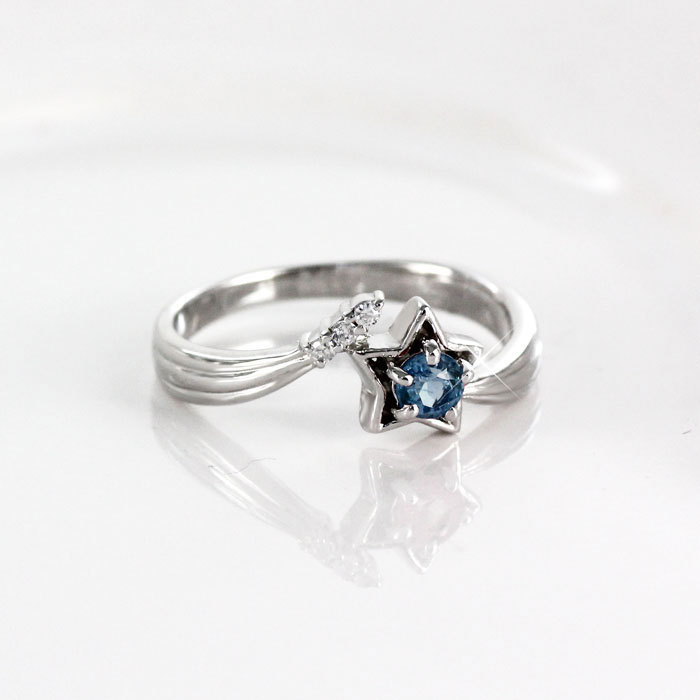 タンザナイト リング カラーストーン 指輪 誕生石 ダイヤ 指輪 星 ダイヤモンド 指輪 プラチナ pt900 レディース 一粒 スター 星