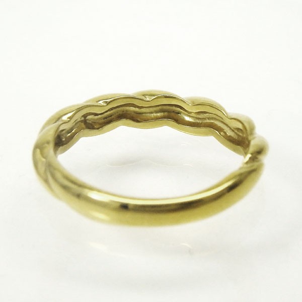 リング k18ゴールド ツイスト 縄模様 地金 結婚指輪 k18 プレゼント