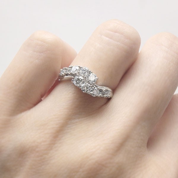 K18WG 一粒ダイヤモンドリング　10号 ダイヤモンドリング k18 18金 ゴールド 結婚10周年 1.00ct SI 結婚記念
