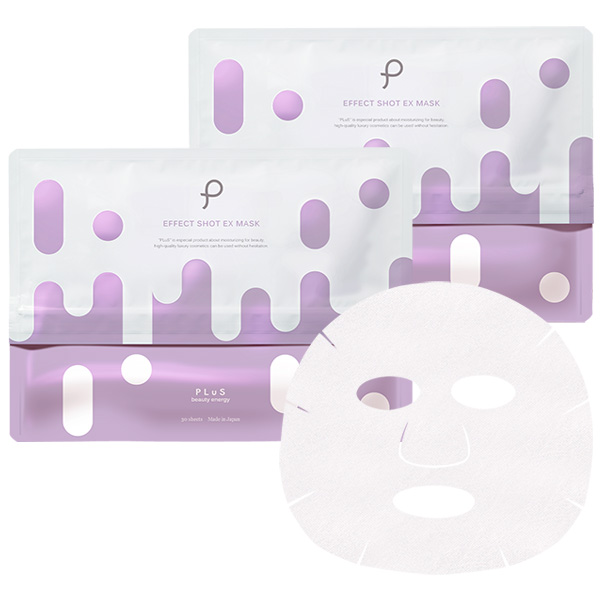 P40% パック 大容量 保湿 シートマスク 60枚入 レチノール ヒト幹細胞 エクソソーム プリュ エフェクトショット EXマスク（2点セット）