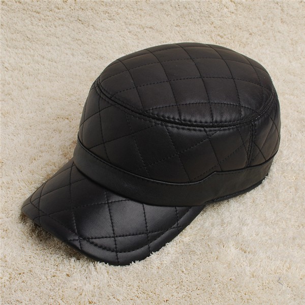 ラム革 ワークキャップ メンズ レールキャップ レザー 本革 秋冬 防寒