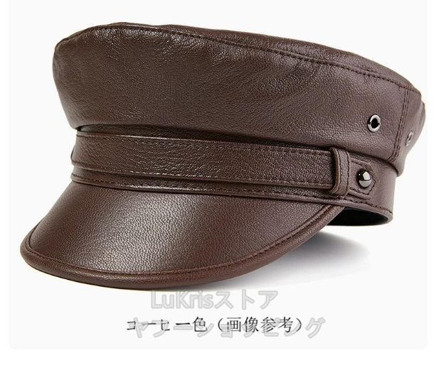 SALE！ 本革 マリンキャップ メンズ リアルレザー 帽子 レディース