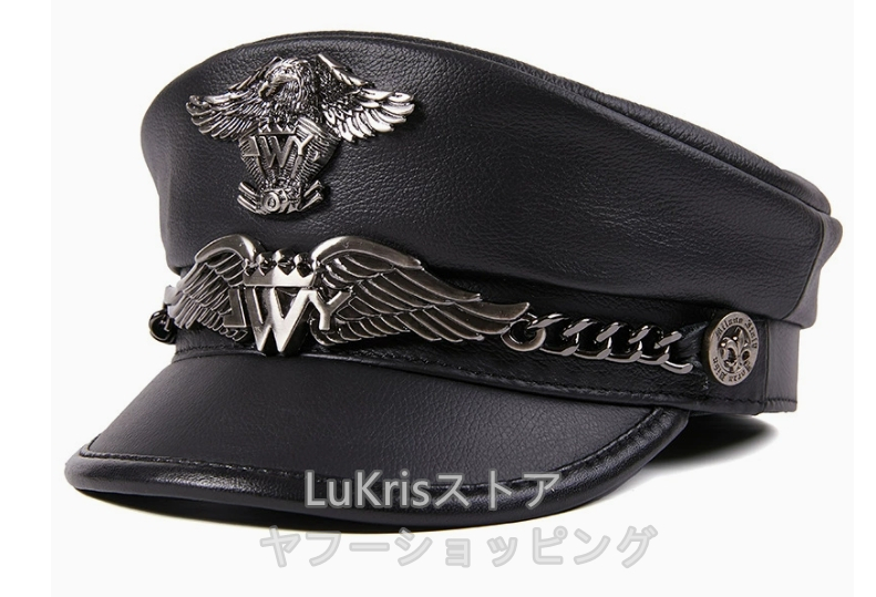 SALE！ 本革 マリンキャップ メンズ リアルレザー 帽子 レディース