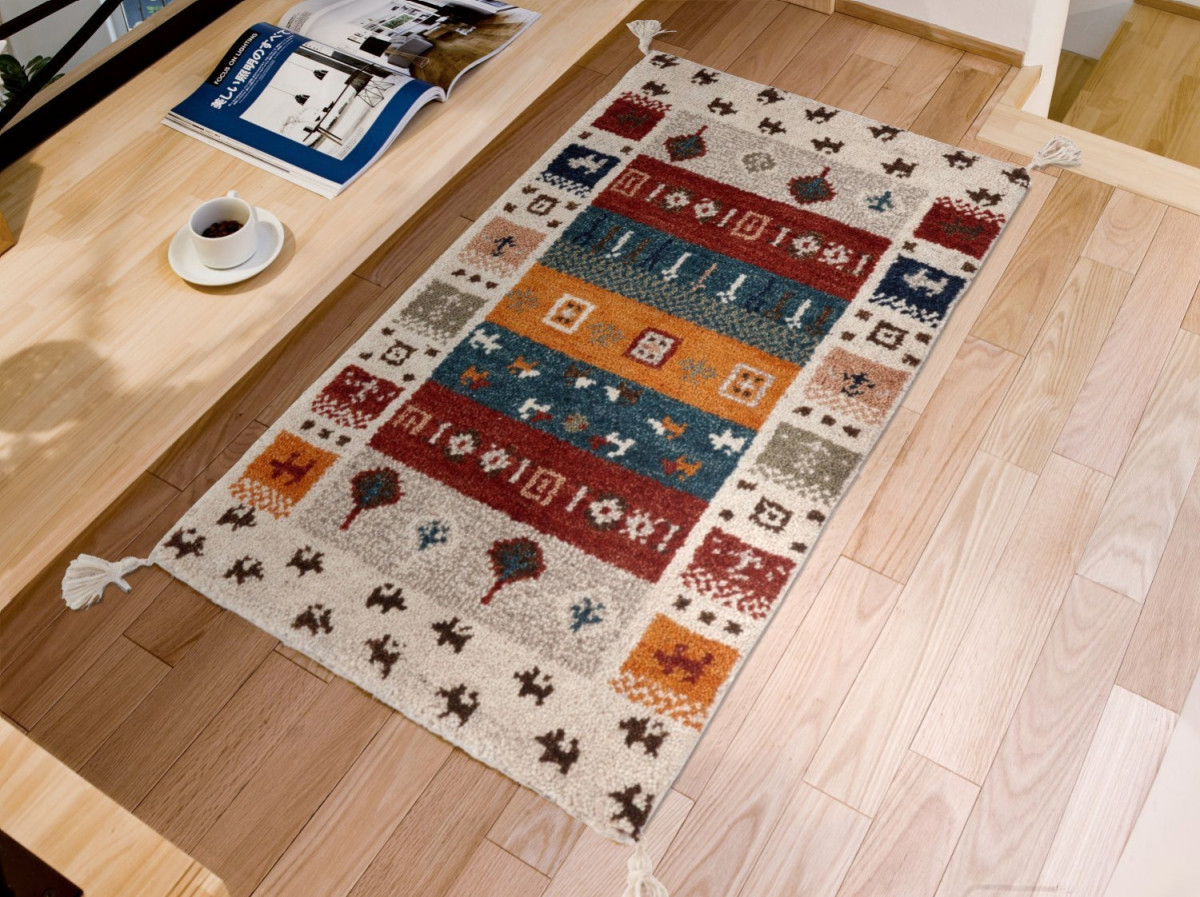 ギャッベ ラグ 140×200cm (インドギャッベ) ギャベ 絨毯 手織り ギャッベ ラグ 140×200cm (インドギャッベ) ギャベ 絨毯 手織り