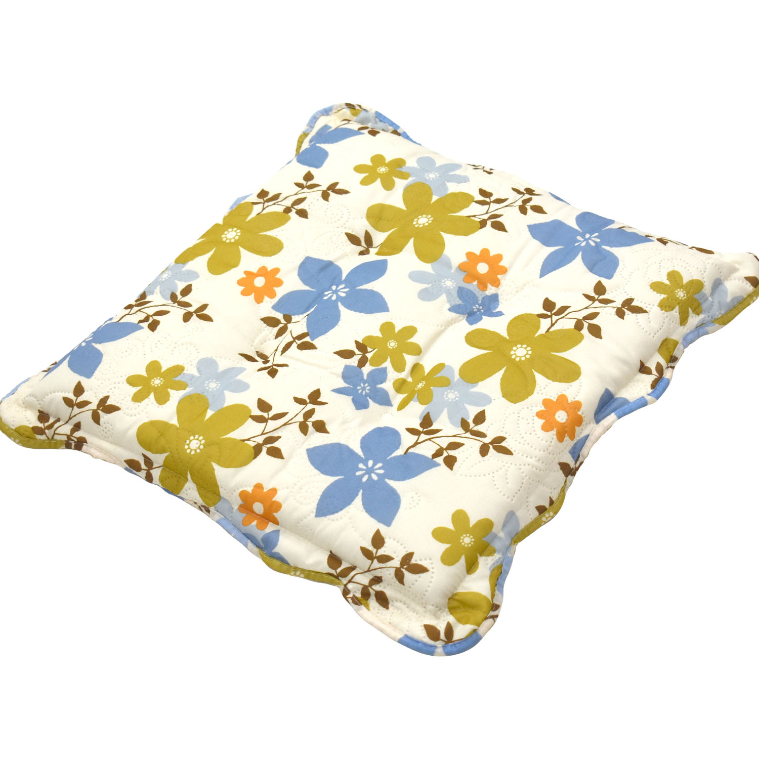 シートクッション 4枚セット 40×40cm （N-M） 花柄 リーフ柄 グリーン