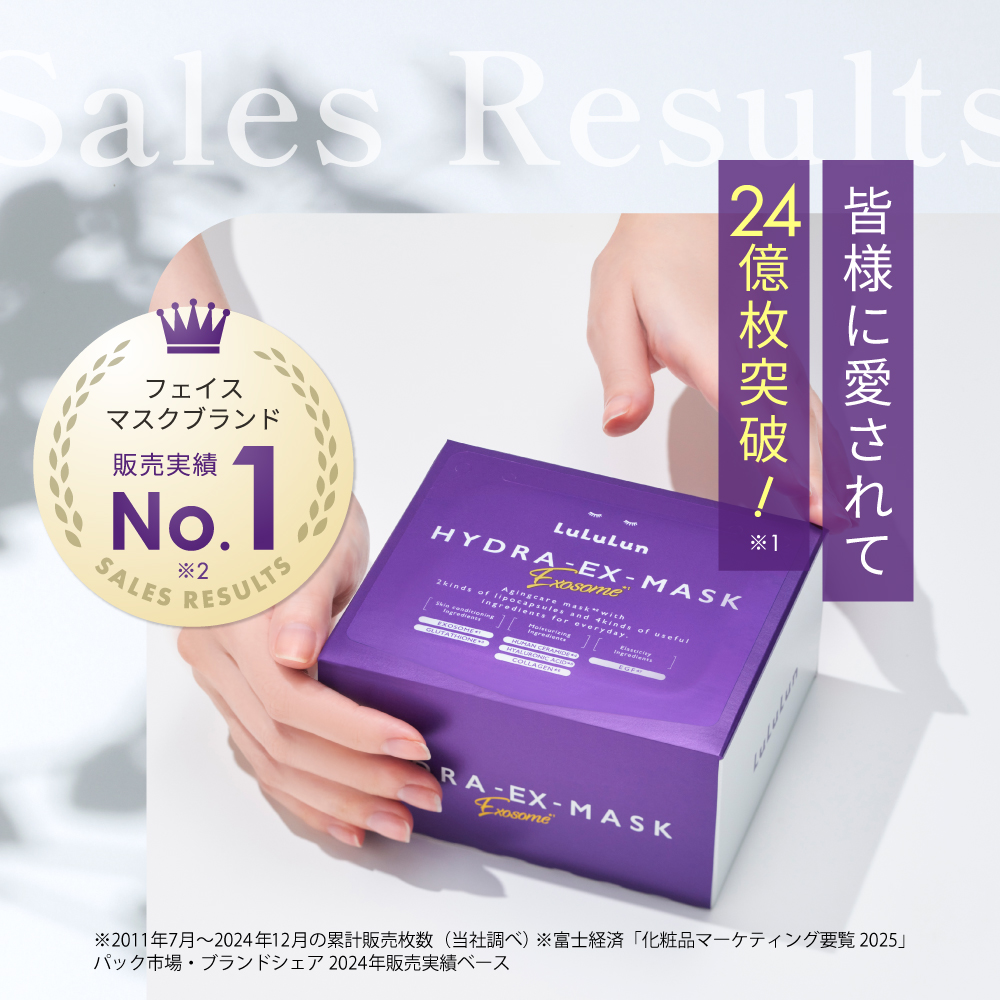 LULULUN Face Mask Hydra EX Mask Exosome Ageing Skin 7 Sheets