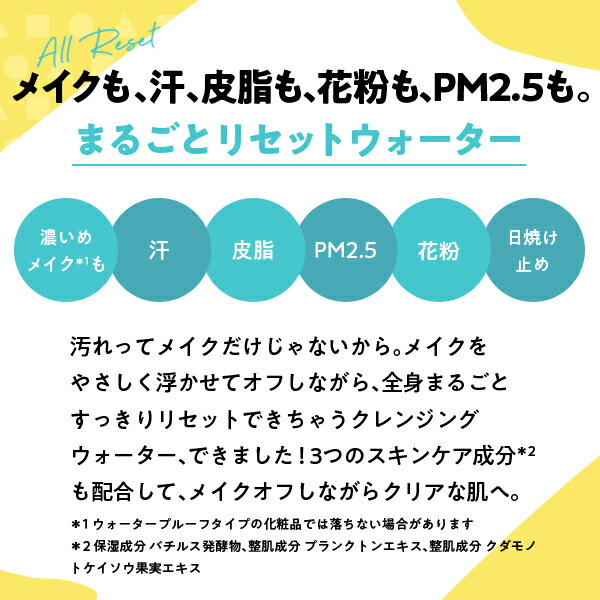 クレンジング水 ルルルン公式 ルルルン クレンジングリセットウォーター 500ml クレンジング ウォーター 毛穴 リセット 洗顔 リムーバー メイク落とし Lululun Paypayモール店 通販 Paypayモール