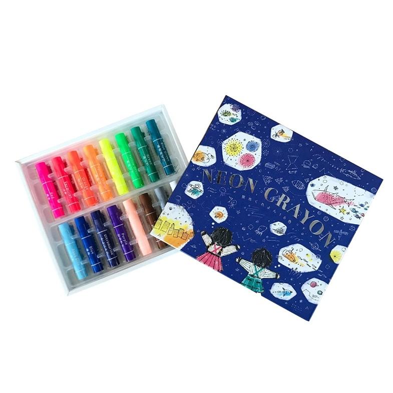 KOKUYO コクヨ 蛍光クレヨン 5色 お絵かき くれぱす 光る絵