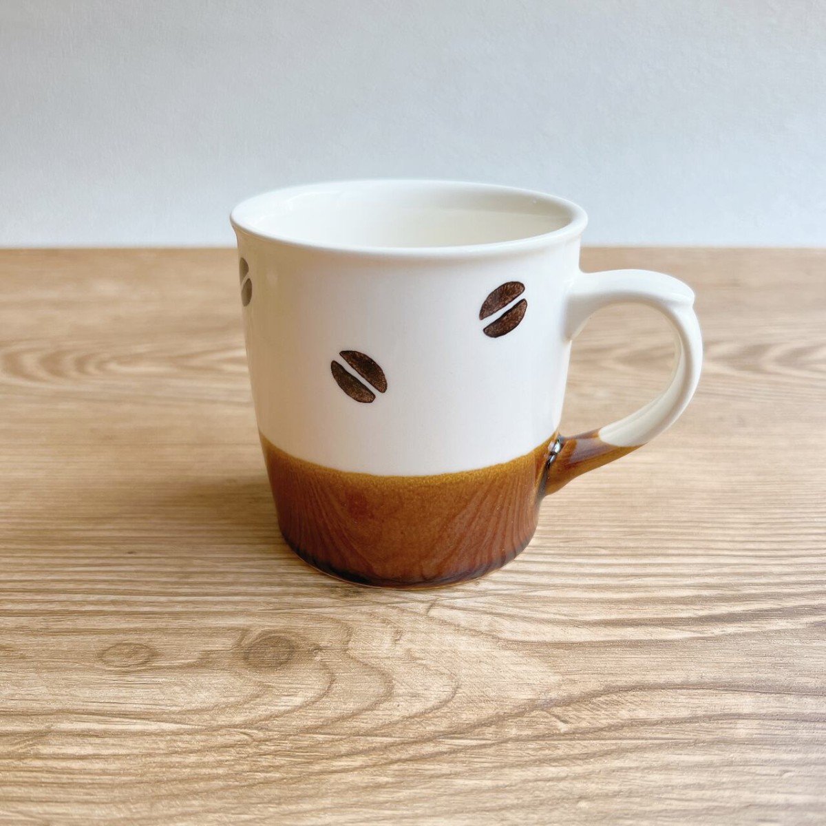 コーヒー豆柄 マグカップ BEANS 2 美濃焼 日本製 ブラウン ホワイト カフェ ドット coffee 珈琲豆